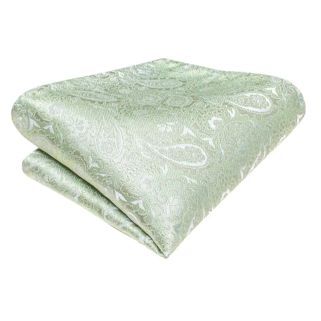 Gravata de Seda com Estampa Paisley Verde