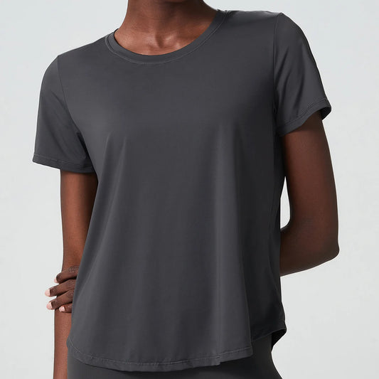 Camiseta Fitness Feminina em Tecido Leve e Respirável