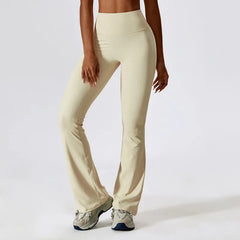 Calça Fitness Flare com Cós Alto e Recorte Estratégico