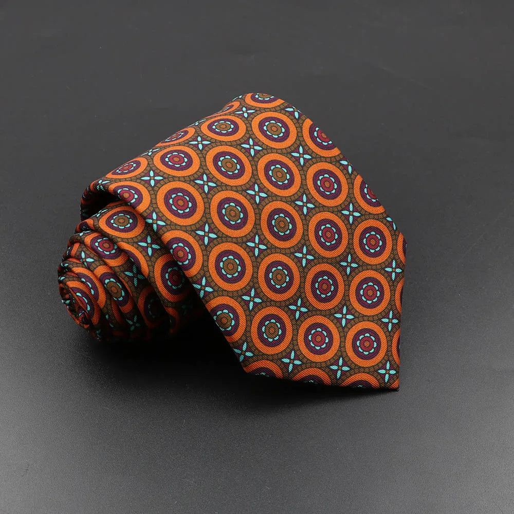 Gravata Geométrica Círculos Laranja Sparka
