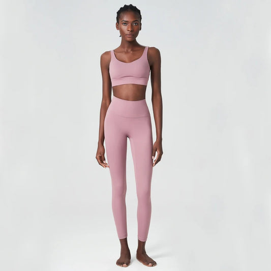 Conjunto Fitness Feminino com Top Nadador e Legging