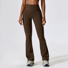 Calça Fitness Flare com Cós Alto e Recorte Estratégico