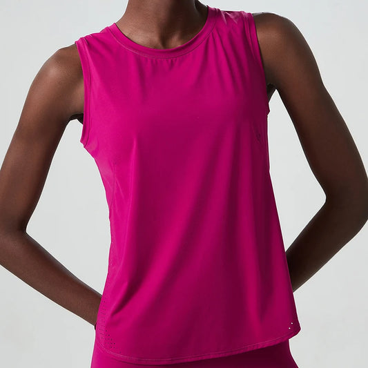 Regata Fitness com Gola Redonda e Corte Reto