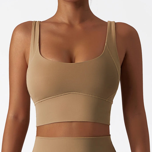 Top Fitness com Alças Largas e Decote Quadrado
