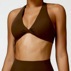 Top Fitness Halter com Torção Frontal