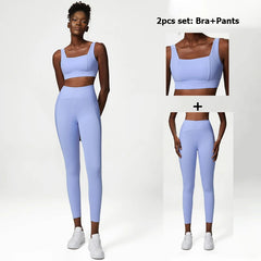 Kit Esportivo Feminino com Top, Legging e Casaco