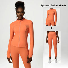 Kit Esportivo Feminino com Top, Legging e Casaco