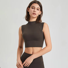 Cropped Fitness Regata Canelado – Gola Alta e Cintura Marcada