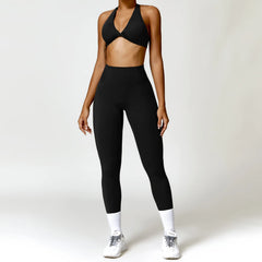 Conjunto Fitness com Top de Um Ombro e Short Cintura Alta