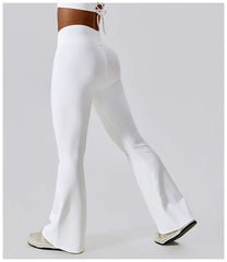Calça Flare Fitness com Cintura Alta em V