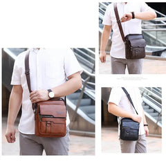 Bolsa de Ombro Masculina de Couro Sparka SK456