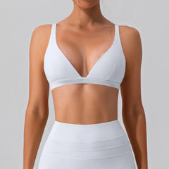 Top Fitness Triângulo com Alças Finas