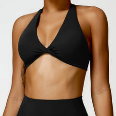Top Fitness Halter com Torção Frontal