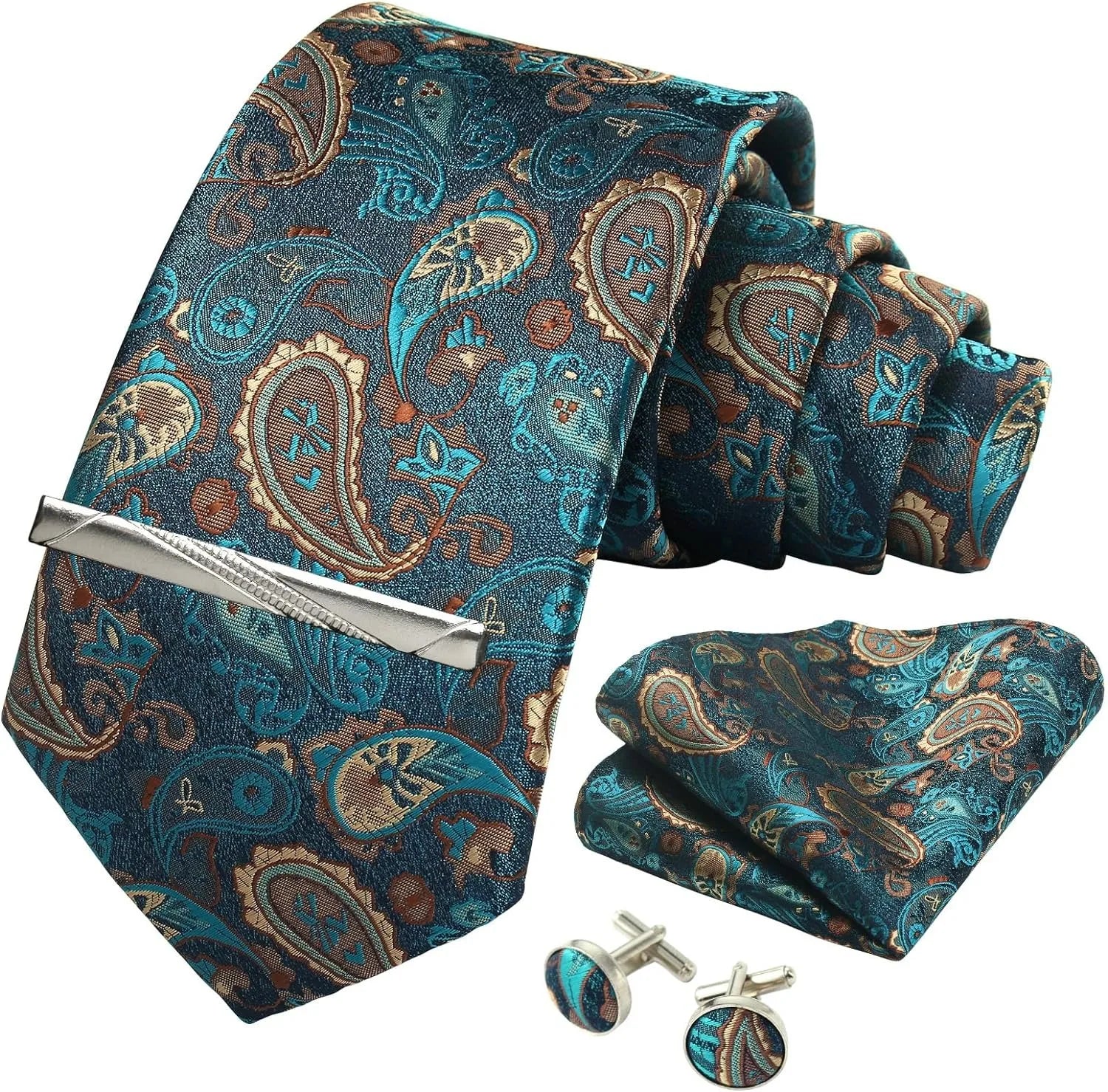 Conjunto Gravata Floral Luxo SK208