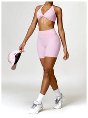Top Fitness Halter com Torção Frontal