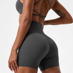 Short Fitness Cintura Alta com Efeito Levanta Bumbum